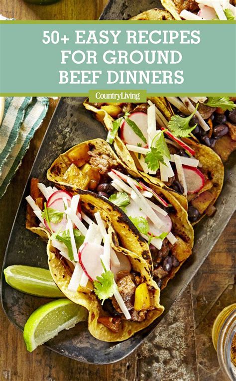 These ground beef recipes are perfect for weeknight dinners. 70 Easy Ground Beef Recipes That'll Make Weeknight Meals a Breeze | Dinner with ground beef ...