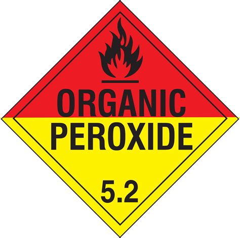 Dot Placard Hazard Class 52 Organic Peroxide Mpl504ct1