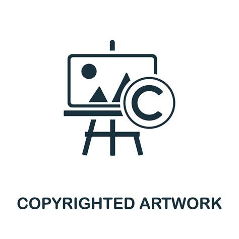 Copyrighted Artwork Icon Simple Illustration From Digital Law