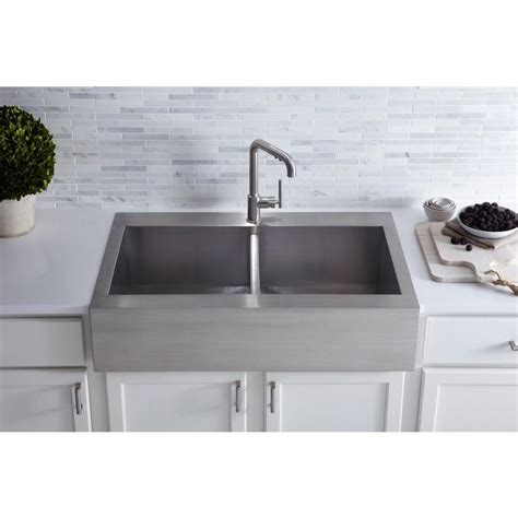 Kohler Vault Farmhouse Drop In Apron Front Self Trimming Stainless