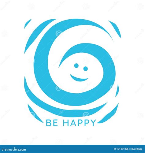 Logo Design About Be Happy Concept Stock Vector Illustration Of