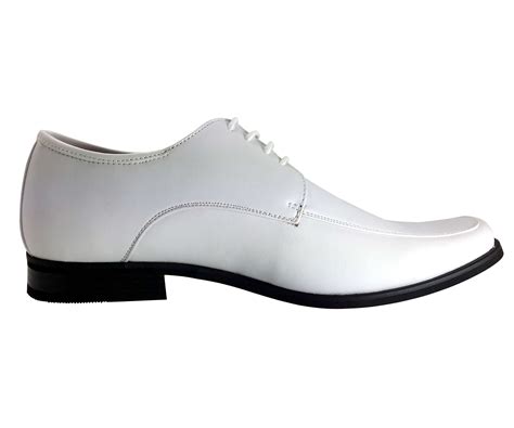 Mens Dress Shoes Majestic White Wedding Prom Oxford Lace Up Leather