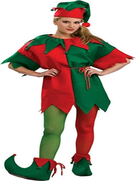 Womens Green And Red Elf Tights Worldclasscostumes