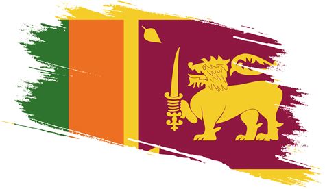 Sri Lanka Flag In Grunge Style 12024976 Png