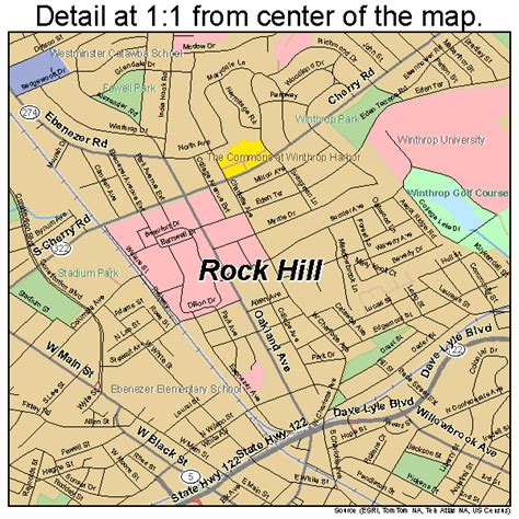 Rock Hill South Carolina Street Map 4561405