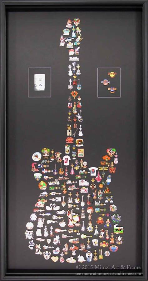 Hard Rock Cafe Pins Mounted In The Shape Of A Guitar Was A Time