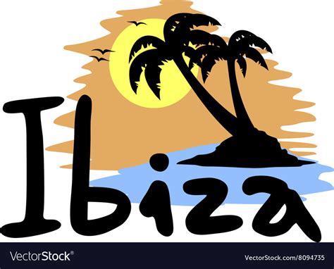 Ibiza Beach Symbol Royalty Free Vector Image Vectorstock