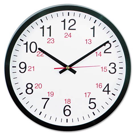 24 Hour Round Wall Clock By Universal® Unv10441