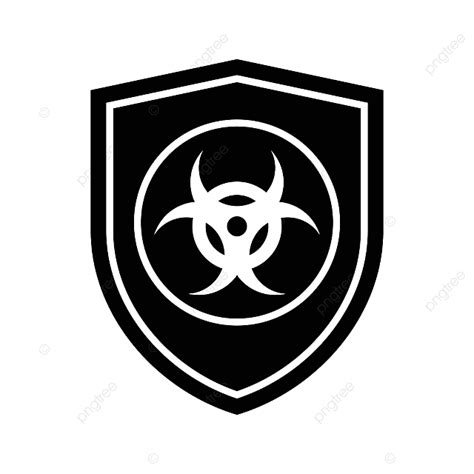 Biohazard Silhouette Vector Png Icon Of Biohazard Shield Label
