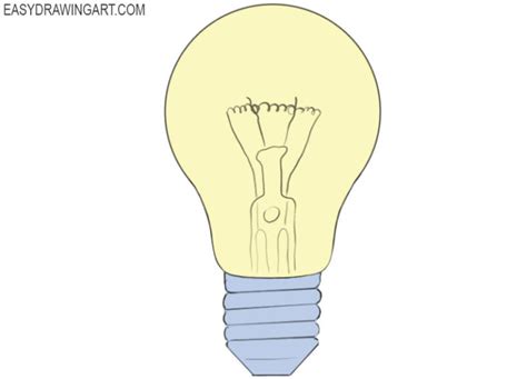 How To Draw A Light Bulb Easy Drawing Art