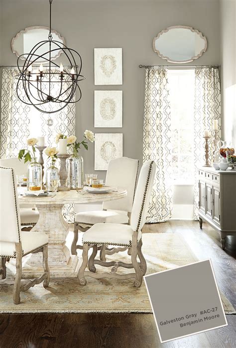 Get free shipping on qualified gray dining room sets or buy online pick up in store today in the furniture department. Benjamin Moore Galveston Gray dining room with pedestal ...