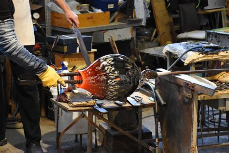 Murano Glass Blowing Venice Editorial Photo Image Of Craftsman Factory 158976471