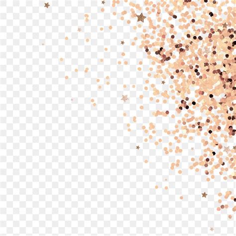 Rose Gold Confetti Png Festive Social Media Transparent Background