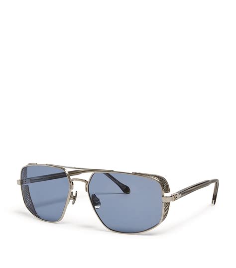 Matsuda Silver Side Shield Aviator Sunglasses Harrods Uk