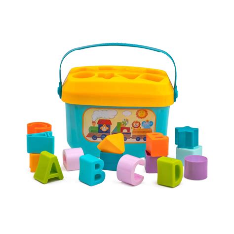 Playkidz Shape Sorter Baby And Toddler Toy Abc And Shape Pieces