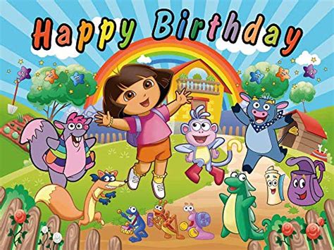Buy Dora Backdrop Birthday Party Banner For Photography Dora Explorer