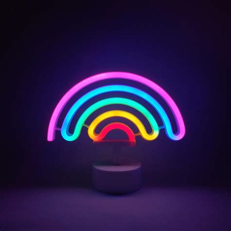 Neon Signs Rainbow Indoor Night Light Petagadget