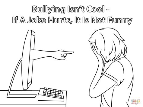 Cyber Bullying Coloring Page Coloring City