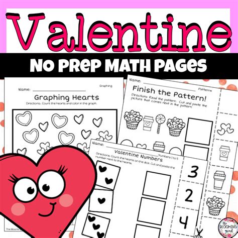 Valentine Math Worksheets For Kindergarten Made By Teachers