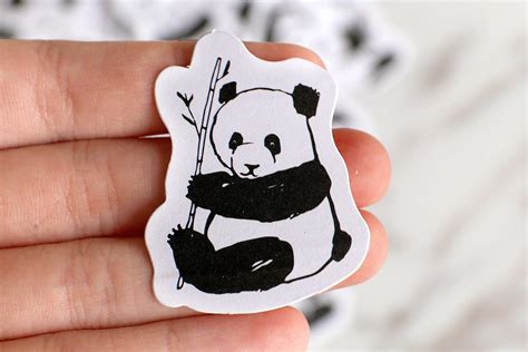 Cute Panda Stickerpanda Sticker Animal Filofax Etsy