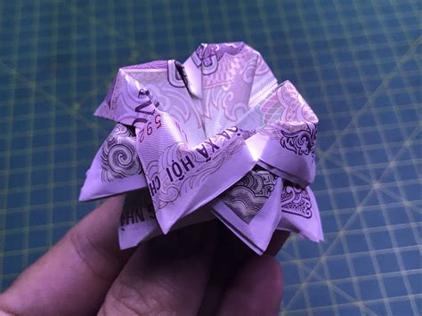 Hướng Dẫn Cách Làm Hoa 4 Cánh Bằng Tiền Giấy Money Origami Flower