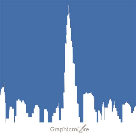 Burj Khalifa Free Vector File Download By Graphicmore
