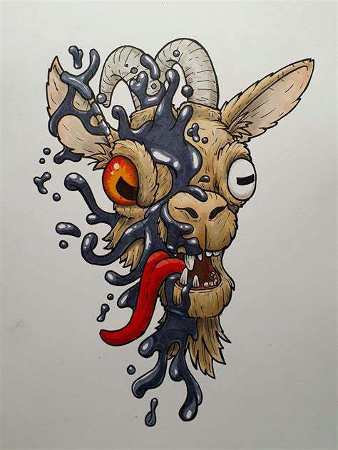 Half Demon Goat Me Copic And Fineliner 2020 Art