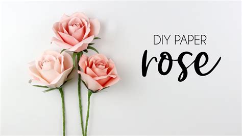 DIY How To Make Paper Rose How To Cardstock Paper Crafts YouTube