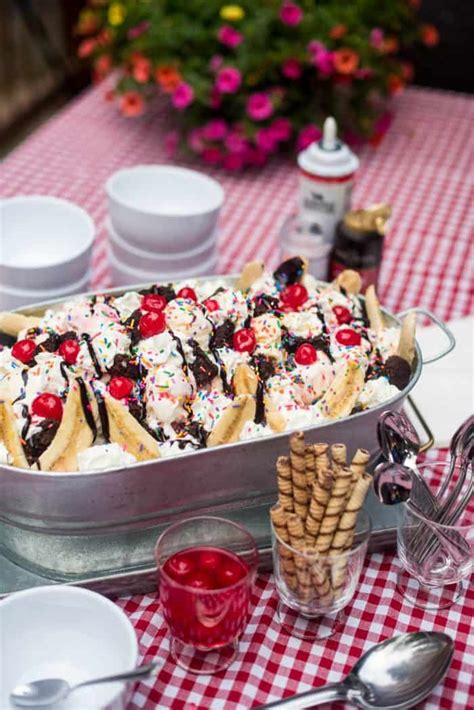 There's a practical reason why brownies and cookies are classic choices for picnic desserts. How to Make a Summer Ice Cream Trough Dessert - Reluctant ...