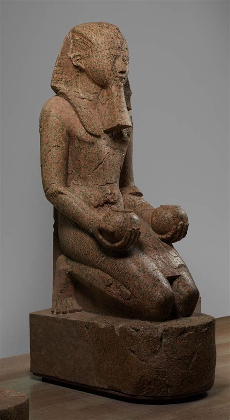 large kneeling statue of hatshepsut new kingdom the metropolitan museum of art egyptian