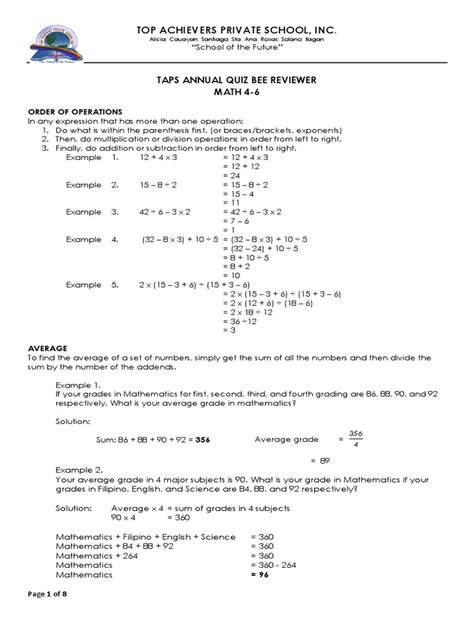 Mathematics 4 6 Pdf Area Mathematical Concepts