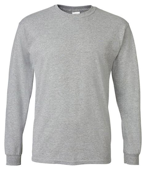Gildan G8400 Adult Long Sleeve Jersey T Shirt Sport Grey Small