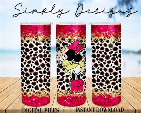Minnie Tumbler Straight And Tapered Leopard Minnie Tumbler Etsy