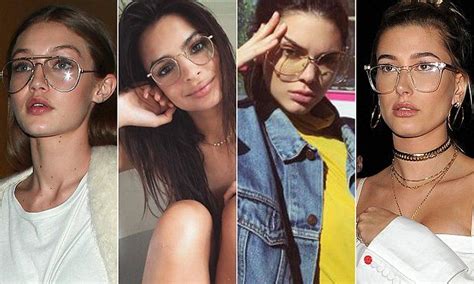 kendall jenner and hailey baldwin make it cool to wear glasses kendall jenner eyewear trends