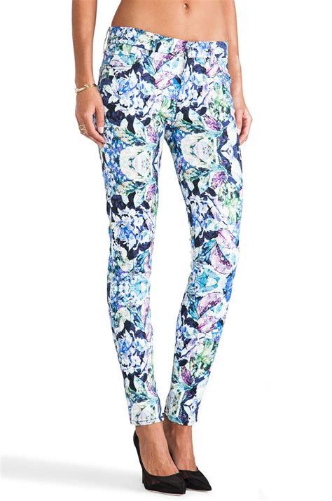 7 For All Mankind Skinny In Kaleidoscope Floral Revolve Fashion