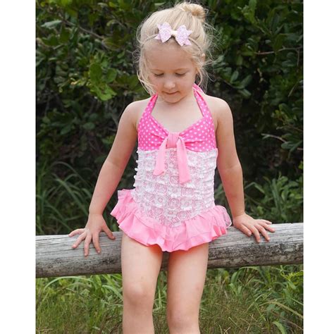 Telotuny Meninas Swimwear Infantil Romper Do Bebê Meninas Babados