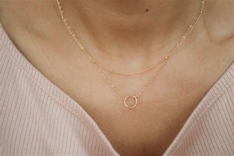 Dainty Gold Layering Necklace 14k Gold Filled Necklace Etsy In 2021