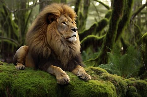 Premium Photo Lion In The Forest Lion In The Jungle Lion In The Forest