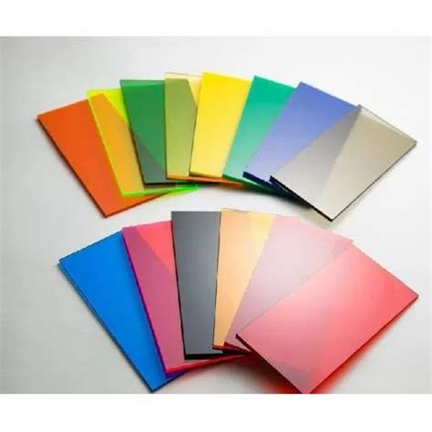 Plastic Acrylic Multicolor Acrylic Color Sheet Size 8x4 Ft Thickness