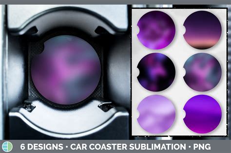 Purple Ombre Car Coaster Sublimation D Graphic By Enliven Designs
