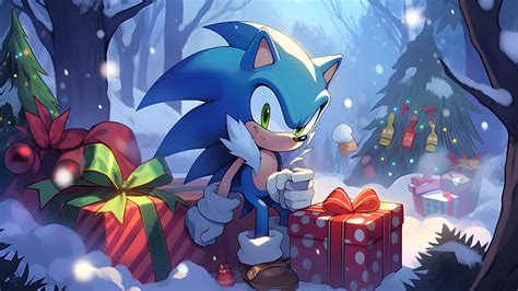 Sonic Christmas Gifts Desktop Wallpaper Free Sonic Wallpaper