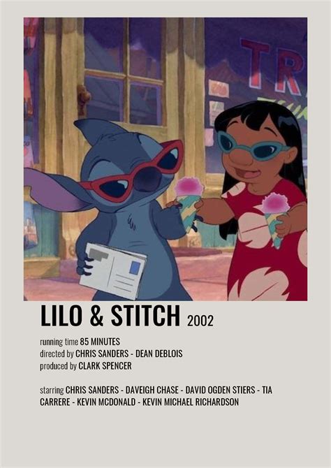 Lilo And Stitch Minimalist Polaroid Movie Poster In 2022 Film Posters