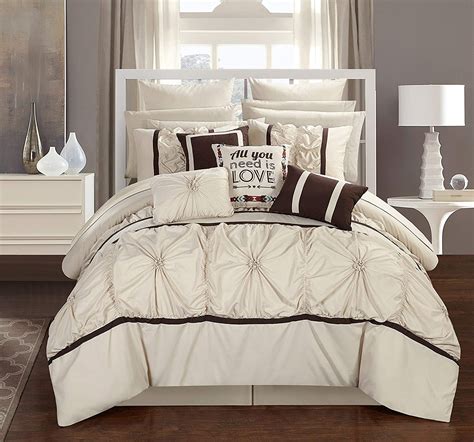 Chic Home Ashville Piece Bed In A Bag Comforter Set Queen Off White Ebay