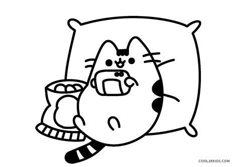 Pusheen Cake Coloring Pages Coloring Pages