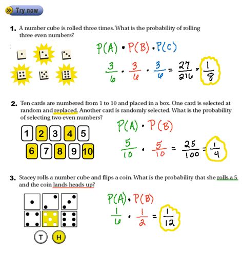 Multiplication Rule Of Probability Matching Worksheet Answer Key