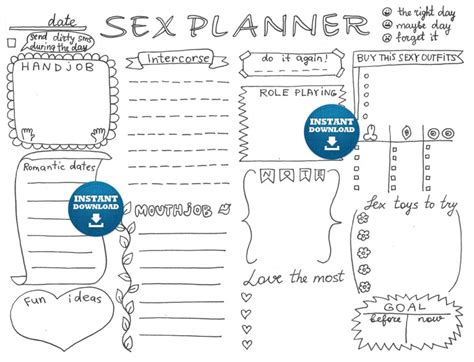 Instant Download Sex Planner Coloring Page Naughty Adult Etsy