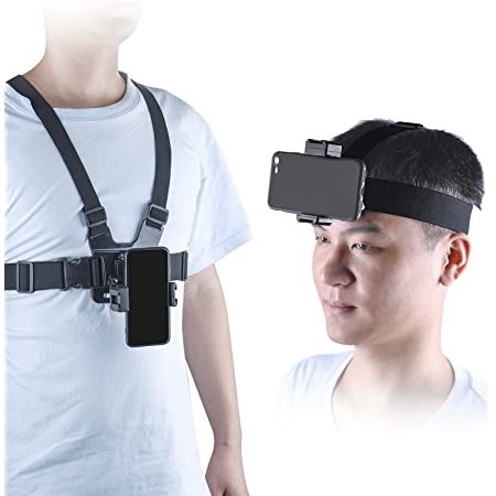 Amazon Com Mobile Phone Chest Mount Harness Strap Holder And Phone Head Mount Holder Kit For