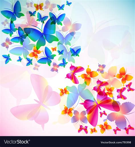 Colorful Butterfly Background Royalty Free Vector Image