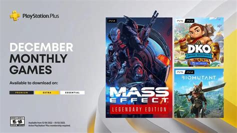 Playstation Plus Games For December 2022 Announced Mass Effect