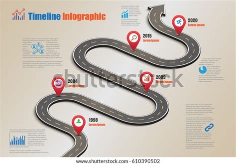 Design Template Road Map Timeline Infographic Stock Vector Royalty